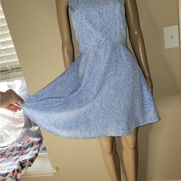 Forever 21 Light Blue & White Print Fit & Flare Dress - Picture 10 of 12